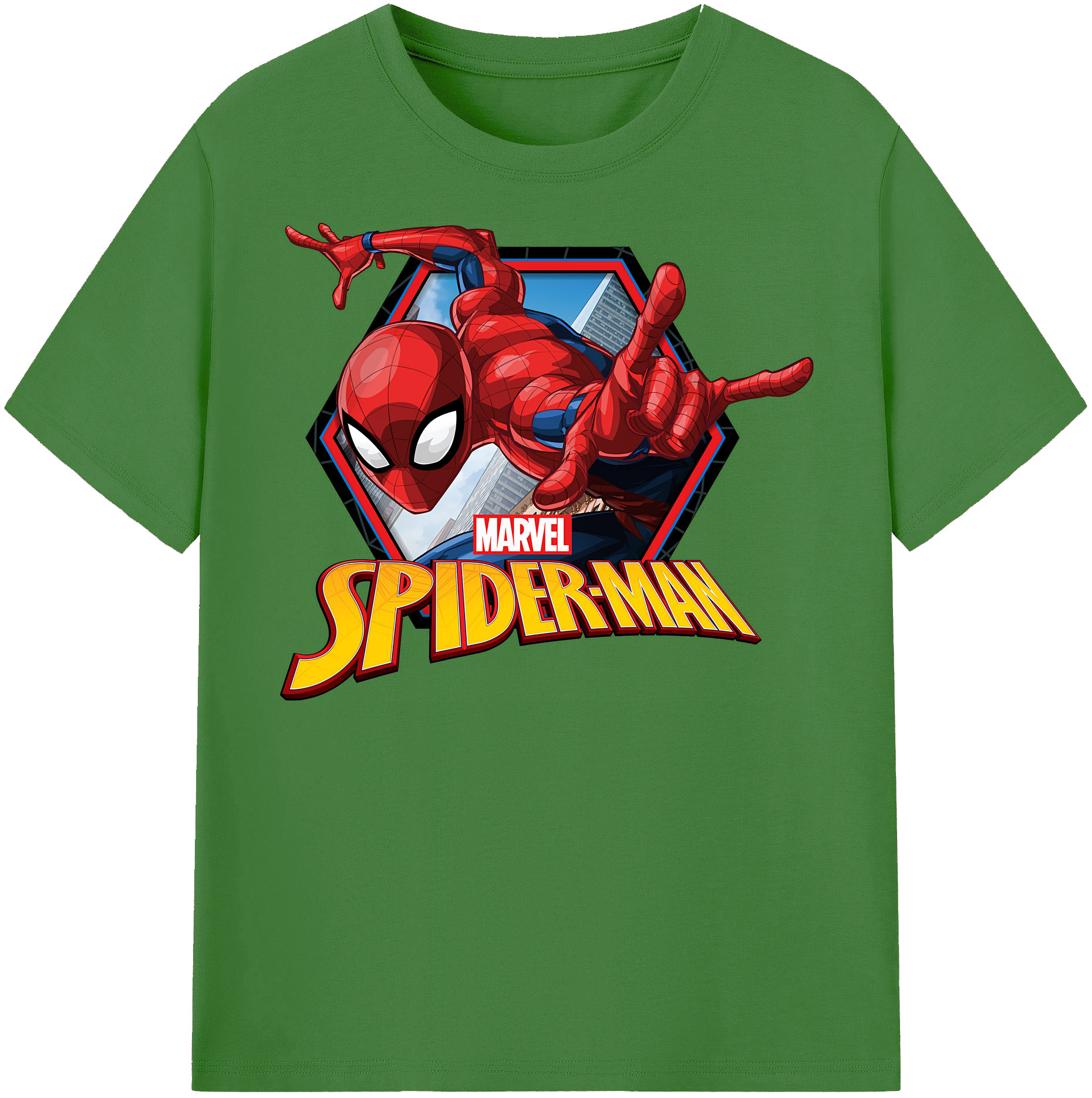 （画像用） Spider Man スパイダーマン レディースカジュアルプリントTシャツ（綿100％）